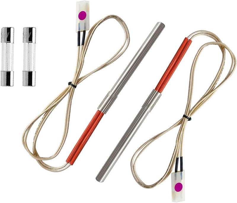 FCCUM Replacement Hot Rod Ignitor Kit for Traeger Wood Pellet Grills,with 2 Sets of Hot Rod Igniter, 2 Fuses - Image 1